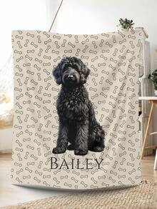 1pc Customized Dog/Cat Photo Blanket, Personalized Pet Name Blanket ...
