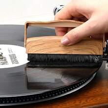 1PC Vinyl Record Brush, Phonograph Vinyl Cleaning Brush, Retro LP Record Anti-Static Cleaning Brush - Multicolor - View 6