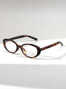 1 Pair Women's Cat Eye Retro Non-Prescription Glasses Glasses, High-End Personalized Design, Daily Wear Accessory For Back To School Season - Clear - View 9