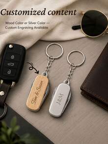 Custom 1/5/10/20/30/50pcs 3-In-1 Multifunctional Bottle Opener With Keychain, Portable, Laser Engraved Personalized Text, Best Choice For Birthday, Father's Day, Mother's Day Gifts, Groomsmen Gifts - Multicolor - View 9