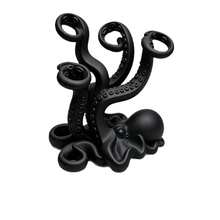 3D Printed Octopus Toothbrush Holder, Funny Octopus Toothbrush Storage Rack, Multi-Slot Toothbrush And Toothpaste Organizer For Bathroom Countertop, Creative Fun Bathroom Decor, Halloween/Christmas Gift For Family And Friends, Black, 1pc - Black - View 5