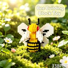 Children's Insect World Building Block Set, Bee Butterfly Crab DIY Assembly Model, Boy Girl Educational STEM Puzzle Toy, Creative Learning Building Block Gift, Children's Birthday Holiday Creative Hands-On Learning Construction Blocks - Multicolor - View 7