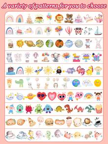 Customized Birthday Stickers, Waterproof PVC Round, Cartoon, Candy Bag Sealing, Cake Decorative, Invitation Card, Teacher Reward, Name, Removable, School Water Bottle, Back-To-School, Holographic, Gift School Supplies - Multicolor - View 6