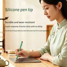 Creative Bamboo Capacitive Pen For Mobile Phones, Tablets, And General Drawing And Handwriting Use. Touch Pen For General Writing. - Green - View 6