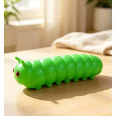 Anime Style 28CM Giant Cute Realistic Caterpillar & Frog Character Plush Doll, Soothing Bright Color, Crunchy Tactile Feel, Toddler Doll, Halloween Decoration, Halloween Spooky Cute Collectible Ornament, Squishy, Squishies, Crunchy Squishy, Squish, Halloween Decor, Halloween, Squishy's, Halloween, Kids Toys, Squishes