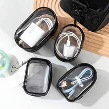 Portable Travel Earphone Storage Bag, Transparent Cable Organizer Bag, Data Cable Charger Storage Box, Cable Winder, Outdoor Phone Accessories Organizer Bag - Multicolor - View 7