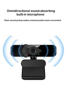 2K HD USB Webcam With Microphone, Computer Camera, 120° Wide Angle Distortion-Free, Plug And Play With Privacy Cover, 360° Rotatable, Suitable For Laptop Desktop Video Calls Meetings Live Streaming - View 7