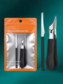 1 Set Thick Nail And Inlaid Nail Trimmer, Heavy Duty Stainless Steel High Precision Nail Clipper With Safety Soft Grip Handle And Ultra-Sharp 25° Beveled Blade, Designed For Elderly, Anti-Splatter Nail Clipper - A - View 1