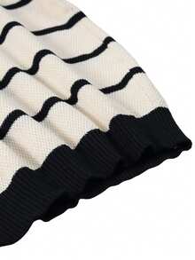 Boys' & Teens' Fashion College Striped Small Collar Pullover Sweater, Spring/Autumn/Winter, Halloween - Apricot - View 6