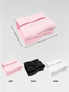 1pc Wavy Texture Tissue Box, Glossy Finish Paper Towel Storage Box, Large Opening Easy To Replace Tissues, Living Room Desktop Napkin Holder, Luxury Home Decor - View 11