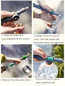 手持式高壓空氣噴霧器,附可調式噴嘴,手動手持高壓噴霧泵,重型非電動壓力噴霧器,可連續噴霧/霧化,適用於花園、草坪與植物護理 - 多款式 - 查看 6