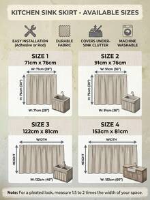 1/2pcs Green Striped Farmhouse Style Ruffle Trim Cabinet Curtains, Brown Striped Pleated Short Curtains For Bathroom, Kitchen Sink, Home, Classroom, Farmhouse, Country, Under Table Privacy, Laundry Room - Green - View 8