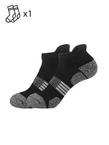 1/5 Pairs Men's Sports Short Socks, Outdoor Fitness Running Socks, Terry Bottom Non-Slip Cushioning Comfortable Soft, Suitable For Teenagers And Adults - Multicolor - View 11