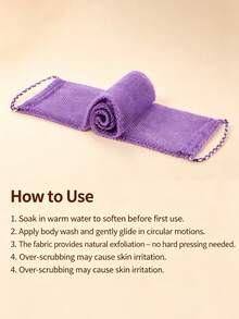 1pc Long Mesh Exfoliating Bath Sponge Set, Double-Sided Design, Gentle And Coarse Exfoliation, Efficient Body Scrubbing, Shower Back Brush, Premium Mesh Fabric, Convenient Hanging Strap Towel, Loofah Bath Sponge, Body Sponge, Smooth Skin - Multicolor - View 4