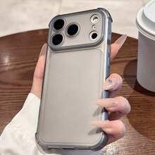 Cute Matte Clear Phone Case Compatible With IPhone 18 Pro Max 17 16 15 14 13 12 Plus Shockproof Protect Cover - Translucent Black - View 2