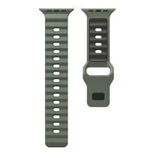 1pc Two Tone Sports Silicone Watch Strap Compatible With Apple Watch Ultra 3/2 49mm Series 11/10/9/8/7/6/5 SE 42/44/45/46mm Replacement Wrist Band - 42/44/45/46/49mm - View 10