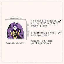 50pcs Cartoon Game Freak Circus Character Anime Jester Clown Decorative Notebook Stickers - Multicolor - View 2