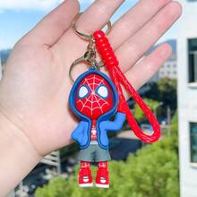 Disney Superhero 3D Silicone Keychain, Car Key Ring Holder, Fashionable Bag Charm Pendant, Spider-Man Thor Backpack Handbag Decoration, Suitable For Adult Daily Use And Holiday Gifts - Multicolor - View 8