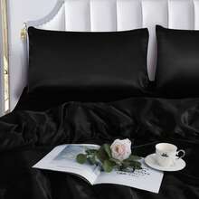 SAIMAZ 10 Pcs Satin Silky Complete Bedding Set With 25cm Deep Fitted ...