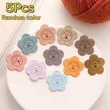 5/8/12/15/18/22/25Pcs Flower Sewing Decorative Labels, Used For Wallet And Clothing Making, Hat Sewing Accessories, Random Colors - Multicolor - View 14