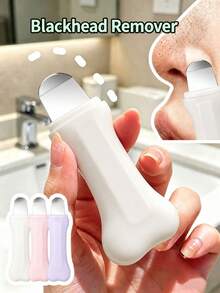 1/10pcs Portable 304 Stainless Steel Facial Blackhead Cleansing Scraper, Bone Shape ABS Handle Skin Pore Cleaner, Mini Travel Size Face Cleansing Spatula For Home Skincare & On‑The‑Go Beauty Routine - Multiple Styles - View 2