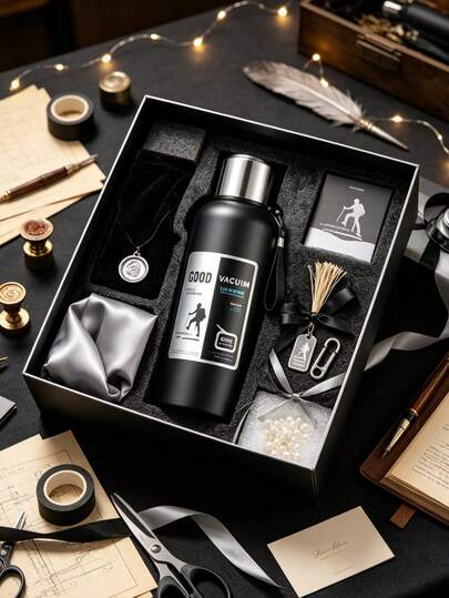 1pc 20oz/33oz/66oz Stainless Steel Insulated Water Bottle - Large Capacity, Leak-Proof And Portable, Suitable For Iced Coffee And Oat Milk, Perfect Birthday And Holiday Gift For Boyfriend, Can Be Used As Coffee Mug, Car Water Cup, Water Bottle, Ideal For Outdoor Activities, Hiking, Camping, Sports And Travel - With Lid, Also Can Be Used As Water Cup, Back To School Essential