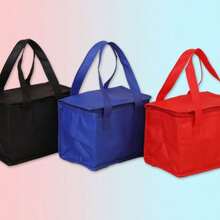 Insulated Cooler Bag, Lunch Bag, Lunch Tote Suitable For Drinks And Meals - Portable Design Keeps Food And Drinks Fresh All Day - Pure Blue Style - View 4