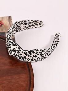 1pc Leopard Print Headband Hair Accessory, Autumn/Winter Casual Street Wear Headband - Multicolor - View 6