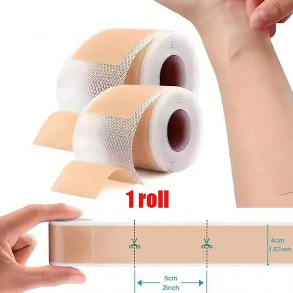 1 Set 1 Roll, Silicone Scar Tape, Self-Adhesive Scar Concealing Tape, Reusable And Effective Skin Care Strip