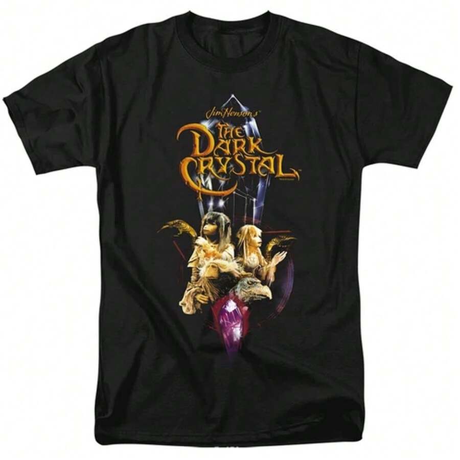 \N≪Dark Crystal: Crystal Quest≫ Officially Licensed Adult Pattern T-Shirt, Autumn Fashion, Autumn Style. - Black - View 1