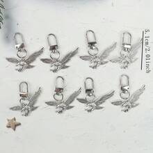6pcs/8pcs Creative Eagle Keychain, Spreading Wings Eagle Design, Encouragement Pendant, Suitable For Gifts To Friends, Family, Daily Backpack Decoration - Multicolor - View 8