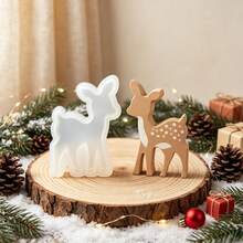 2PCS Christmas Deer Decorative Ornament Plaster Resin Mold, Aromatherapy Candle Mold, Perfect For Christmas Holiday Atmosphere Decoration Making, Suitable For Handmade Crafts, Reusable - Deer Mold - View 6