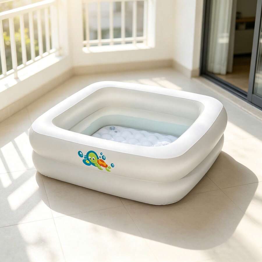 Inflatable Bathtub, 86 X 86 X 25 Cm, White - 1pc - View 1