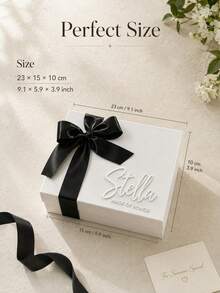 Personalized Gift Box With Lid, Customized Name Gift Box, Personalized Text Wedding Gift Box, Personalized Magnetic Folding Storage Box, Bridesmaid Gift Box, Groomsman/Bridesmaid Gift Box/Bridesmaid Invitation Gift Box/Chief Bridesmaid Gift Box/Wedding - Multicolor - View 6