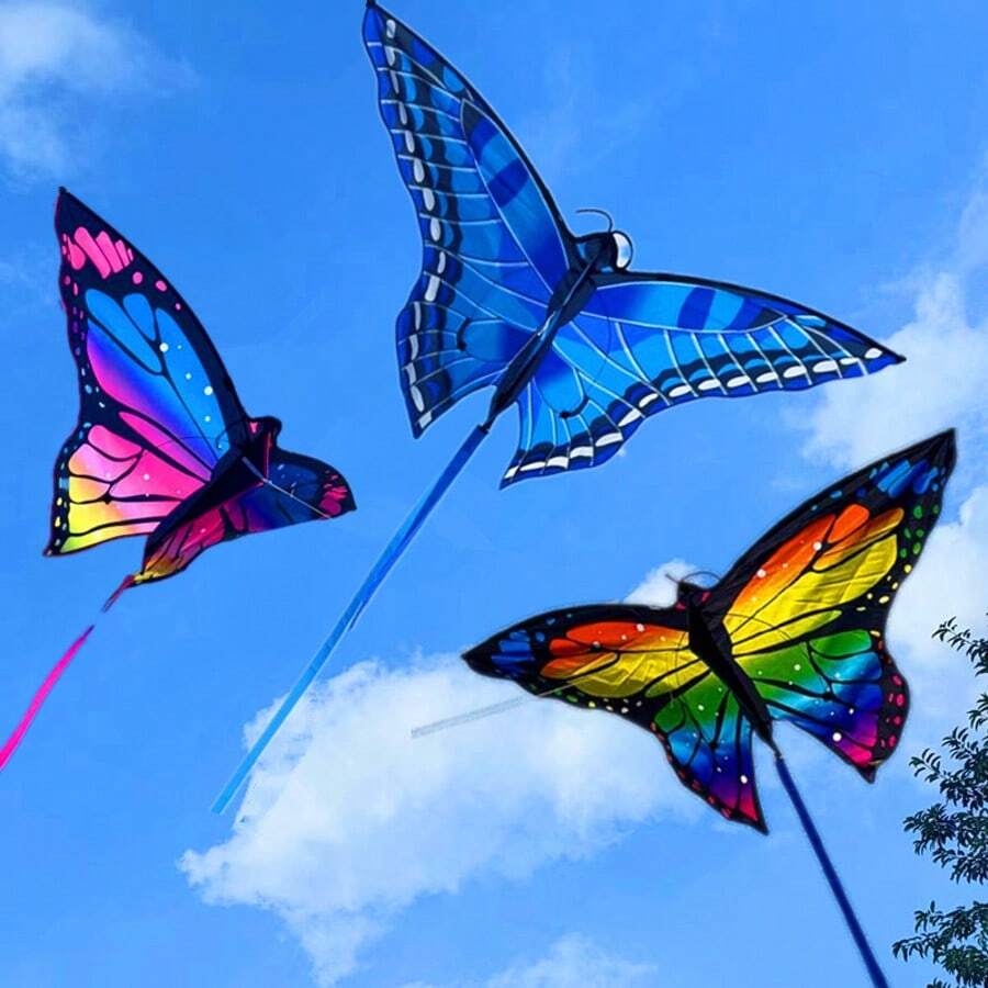 Colorful Long-Tail Butterfly Kite, Easy To Fly In Light Wind, Outdoor Photography Prop
