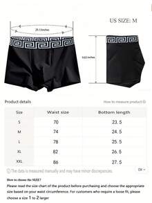 4pcs Solid Color Men's Boxer Briefs With Pattern, Men's Pajamas Loungewear, Men's Underwear Boxer Shorts - Multicolor - View 3