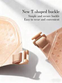 1pc Invisible Front-Closure Adhesive Bra, Suitable For Summer, Fits Spaghetti Strap Dresses, Backless Dresses, Camisoles - Multi-color - View 6