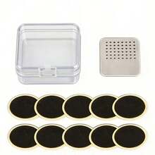 10PCS Glueless Tire Repair Patches Kit With Storage Box And Metal Rasp Tool, Portable Tire Patch Repair Kit, Strong Adhesion, Quick Fix, Tire Repair Accessories For Car, Motorcycle, Bicycle And Tubeless Tires - Multicolor - View 10