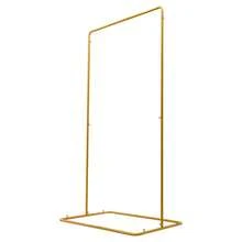 Gold Rectangular Iron Wedding Backdrop Stand, Floor‑Mount DIY Party Background Frame For Birthday Baby Shower Garden Trellis Decor - Gold - View 9