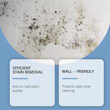 Wall Stain & Mold Remover, Universal For Kitchen & Bathroom Walls, Gentle & Non-Damaging, Powerful Mold & Grease Removal, Fast Deep Cleaning, No Residue - C - View 3