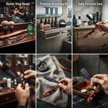 Folding Straight Razor With Tortoise Shell Handle, Barber Shaving Razor For Beard Trimming And Grooming - Safety Razor - View 6