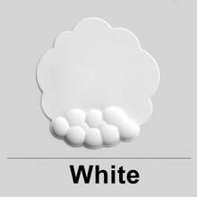 1pc Cloud-Shaped Ergonomic Wrist Rest Mouse Pad, Memory Foam Filled, Leather Surface, Waterproof & Anti-Slip PU Bottom, Slow Rebound Wrist Support Cushion, Relieves Wrist Fatigue, Easy To Clean, Cute Office Gaming Home Desktop Accessory - View 13