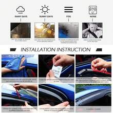 3D Mugen‑Style Side Window Visors Rain Guards, Durable Exterior Window Deflector Vent Shades, Rain‑Sun Protection Trim Parts, Perfect Fit For 2018‑2024 8th Gen Sedan, Stylish Automotive Exterior Modification Accessories - A - View 4