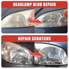 100ml +20ML Headlight Cleaning Kit Professional Car Headlight Repair Agent - Removes Yellowing, Oxidation And Fogging - Lens Polishing And Grinding Material - Effectively Enhances Headlight Brightness, Grinding And Polishing - Liquid - View 9