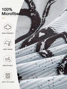 2/3pcs Wave Geometric Line Print Duvet Cover Set,Soft Comfortable Bedding Set For All Seasons,Zipper Closure, Lightweight Breathable Easy-Care Bedding, Perfect For Home Dorm Apartment Guest Room Vacation Rental, Fashion Modern Simple Style Room Decor - Multicolor - View 5