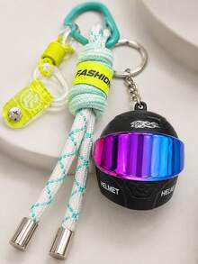 1 buah Gantungan Kunci Helm Motor Warna-warni, Liontin Helm Balap Mini dengan Tali Kepang, Gantungan Kunci Mobil, Hiasan Ransel/Tas Tangan, Aksesori Ponsel, Aksesori Pasangan, Cocok Sebagai Hadiah untuk Penggemar Sepeda Motor - MultiWarna - View 8