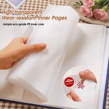1pc Photo Album For 4*6inch Photos, Large Capacity, Full Landscape Slip-In Design, 6 Inch 200 Photos, Suitable For Preserving Casual Life Moments And Travel Scenery - A - View 4