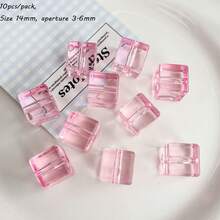 14mm Transparent Color Square Square Square Straight Hole Bead DIY Bead Pen, Phone Rope, Phone Chain, Keychain And Other Accessories - Multicolor - View 11