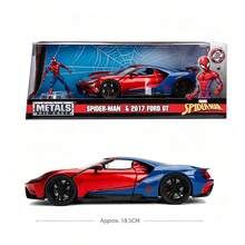 Simba Jada Toys Marvel 1:24 2017 Ford GT Die-Cast Model Car With 2.75-Inch Spider-Man Figure, Red & Blue Color, Collector's Toy, Suitable For Hobbyists - Multicolor - View 11