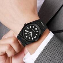 Skmei 2761 Men's Quartz Alloy Watch Business & Sports-Style Waterproof Luxury Watch - Black - View 6
